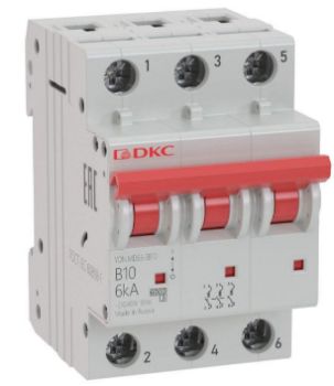 Автоматический выключатель DKC YON MD63 3P 20A (D) 6kA MD63-3D20-6