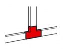 Отвод T-образный 20x12 для мини-каналов Metra (638124)