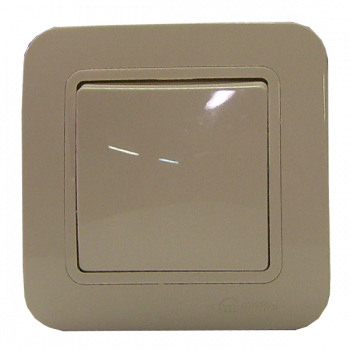 Выключатель Lillium одноклавишный, кнопочный, без вставки, бежевый (71250)