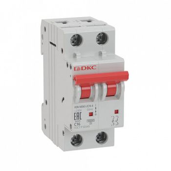 Автоматический выключатель DKC YON MD63 2P 10A (C) 6kA MD63-2C10-6