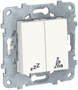 Unica New Белый Кнопочный выключатель "Не беспокоить/Убрать номер" (NU521718)