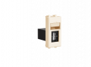 USB 2.0 розетка "Ванильная дымка" Avanti модульная, тип А-А, 1 мод  4405401  ДКС