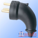 Вилка кабельная 3P+E каучуковая угловая IP44 Bemis (15-012)