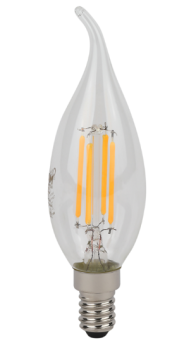 Лампа светодиодная LED STAR CL BA75 6W/827 FIL CL E14 (4058075684997)