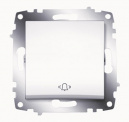 Cosmo Белый Выключатель кнопочный с символом Звонок (619-010200-207)