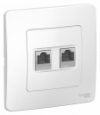 Blanca скрытой установки Белый Розетка 2-ая комп/телеф, RJ45+RJ11 (BLNIS045111)