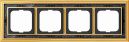 Династия Латунь полированная/черная роспись рамка 4-ая (1724-833-500)