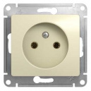 Розетка GLOSSA  х1 без заземления без шторки бежевый (GSL000241)