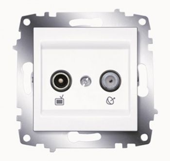Cosmo Белый Розетка TV-SAT проходная (619-010200-289)