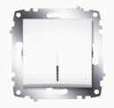 Cosmo Белый Выключатель 1-клавишный с подсветкой (619-010200-201)