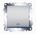 Cosmo Алюминий Выключатель кнопочный с символом Звонок (619-011000-207)