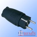 Вилка евро кабельная каучуковая IP55 Bemis (10-007)