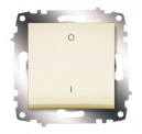 Cosmo Кремовый Выключатель 2-х полюсный 1-клавишный 10А (619-010300-269)
