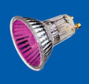 Лампа галогенная цветная POPLINE 50w 230v 35° L=53mm GU10 пурпурная BLV (104251)