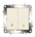 Cosmo Кремовый Переключатель (сх. 6) + Выключатель кнопочный (619-010300-281)