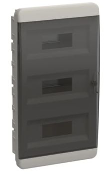 Бокс встраиваемый ЩРВ-П-36 IP41 TEKFOR черная прозрачная дверь TF5-KP12-V-36-41-K01-K03