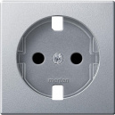 Merten System M Алюминий Накладка для розетки с/з без усиленной защиты (MTN2331-0460)