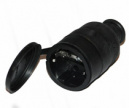 Вилка кабельная с крышкой каучуковая IP44 Bemis (11-103)