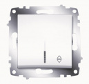 Cosmo Белый Переключатель 1-клавишный с подсветкой (сх. 6) (619-010200-210)