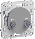 Odace Алюминий Розетка R/TV-SAT оконечная (S53R455)