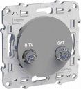 Odace Алюминий Розетка R/TV-SAT оконечная (S53R455)