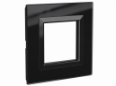 Рамка из натурального стекла, "Avanti", черная, 2 модуля  4402822  ДКС