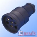 Розетка кабельная 3P+E каучуковая IP44 Bemis (15-015)