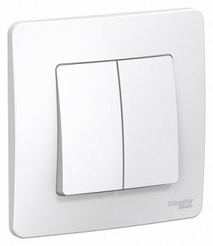 Blanca скрытой установки Белый Переключатель 2-кл 10А, 250B (BLNVS106601)