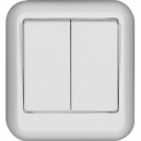 Выключатель ПРИМА нар. 2кл. (250В, 6А) белый (А56-029)