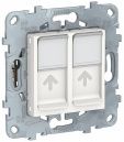 Unica New Белый Розетка компьютерная RJ45 двойная кат. 6 UTP (NU542418)