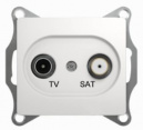 Розетка GLOSSA TV-SAT одиночная белая (GSL000197)