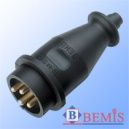 Вилка кабельная 3P+E каучуковая IP44 Bemis (20-060)