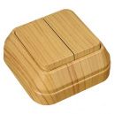 Выключатель Siva Ustu двухклавишный Makel (45303)