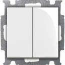 Переключатель BASIC 55 2кл. в рамку, белый (BJB2006/6/6UC-94)