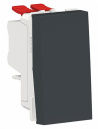 Unica New Modular Антрацит Переключатель 1-клавишный перекрестный сх.7 10 AX 250В (NU310554)