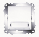 Cosmo Белый Выключатель кнопочный с полем для надписи (619-010200-208)