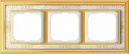Династия Латунь полированная/белая роспись рамка 3-ая (1723-836-500)