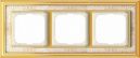 Династия Латунь полированная/белая роспись рамка 3-ая (1723-836-500)