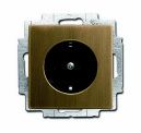 Династия Латунь античная розетка с/з с защит. шторки с LED подсветкой (20 EUCBLI-840-500)