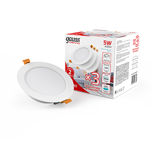 Светильник светодиодный Downlight 5W 430lm 4000K 210-240V IP20 95*38 9100420205T