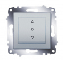 Cosmo Алюминий Выключатель жалюзийный с фиксацией 1-клавишный 3-х позиционный (619-011000-297)
