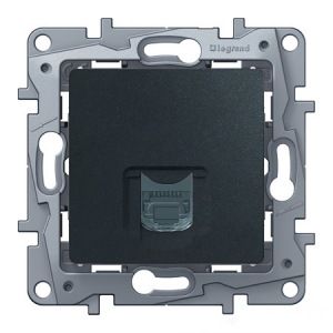 Etika Информационная розетка RJ 45 категория 5e UTP антрацит (672641)