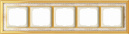 Династия Латунь полированная/белая роспись рамка 5-ая (1725-836-500)