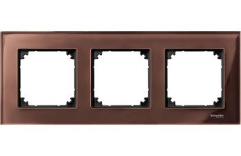 Merten M-Elegance Стекло Махагон Рамка 3 поста (MTN4030-3215)
