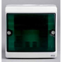 Mureva Блок сигнальной лампы E14 5W о/у в сборе IP55 зеленое стекло (ENN34527)