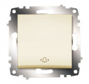 Cosmo Кремовый Выключатель кнопочный с символом Звонок (619-010300-207)