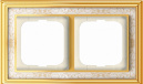 Династия Латунь полированная/белая роспись рамка 2-ая (1722-836-500)
