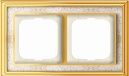 Династия Латунь полированная/белая роспись рамка 2-ая (1722-836-500)