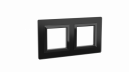 Рамка из натурального стекла, "Avanti", черная, 4 модуля  4402824  ДКС