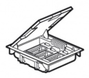 Напольная коробка 12М регулируемая глубина 75-105 мм серая (089606)